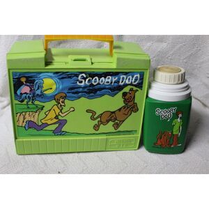 1973 Hanna Barbera Green Scooby-Doo Plastic Lunchbox & Thermos (Pre-Owned)Rare